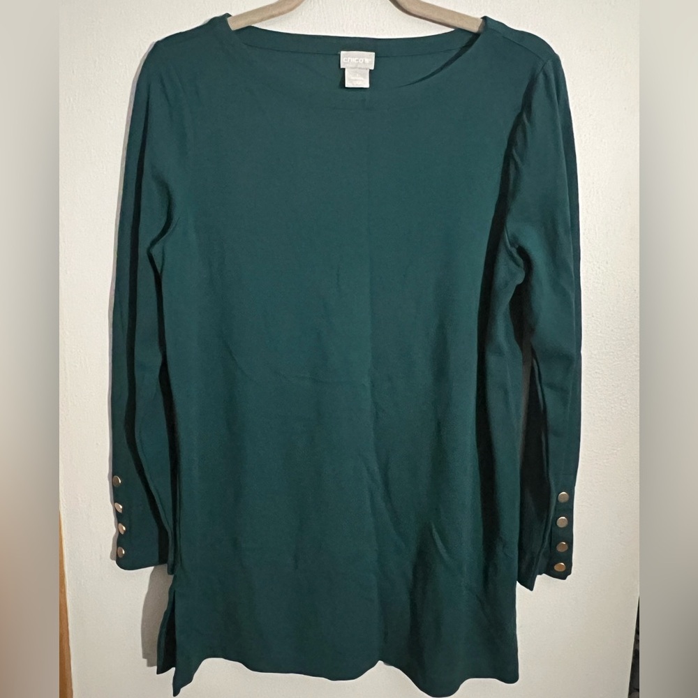 Chico's Teal Long Sleeve Top